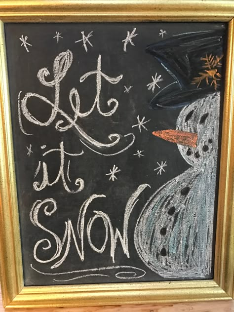 Christmas/ Winter chalkboard art Winter Blackboard Ideas, Snowman Chalkboard Art, Winter Chalkboard Art, Winter Chalkboard Ideas, Christmas Chalk Art, Chalkboard Wall Ideas, Chalkboards Ideas, Winter Chalkboard, Holiday Chalkboard