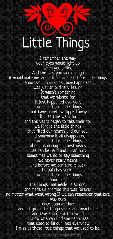 I miss the little things we use to be Relationship Poems For Him, Long Love Poems, Troubled Relationship Quotes, Relationship Poems, Love Poem For Her, Love Poems For Him, Troubled Relationship, Romantic Poems, Poems For Him