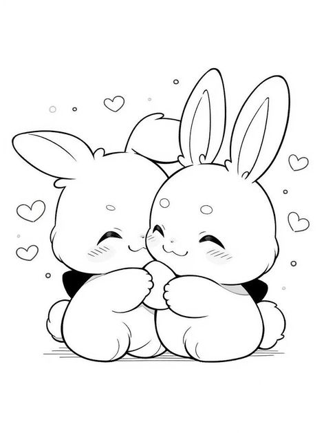 Cute Rabbits, Cute Easy Doodles, Pencil Sketch Images, Cute Bunny Cartoon, Easy Love Drawings, Cute Sketches, Cool Pencil Drawings, Easy Doodles Drawings, Cute Doodles Drawings