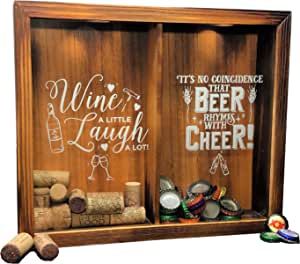 Beer Wall Decor, Wine Bar Decor, Beer Cap Holder, Beer Bottle Holder, Shadow Box Wall, Wine Cork Holder, Beer Wall, Cap Holder, Cork Holder