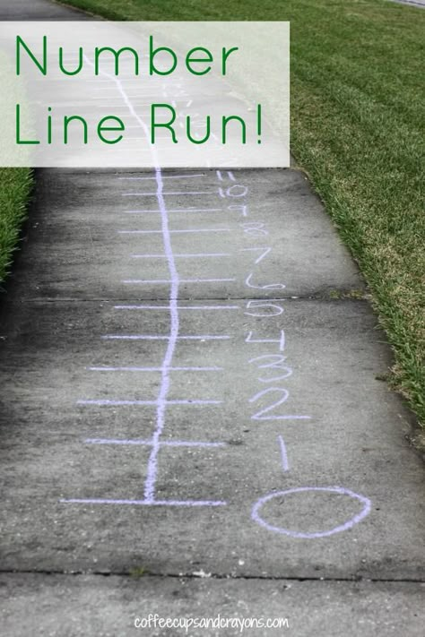 Number Line Run!  Math counting and addition game for kids! - love that this gets kiddos moving and learning at the same time Addition Games, Math Counting, Homeschool Math, E Mc2, Math Numbers, Game For Kids, Math Concepts, First Grade Math, Math Facts