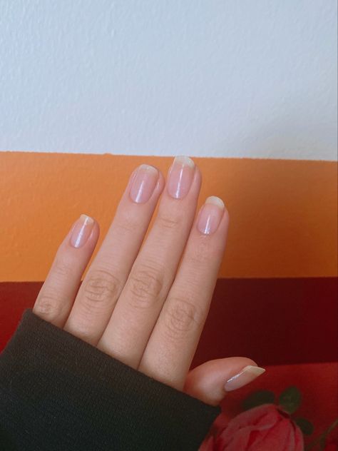 nails, short nails, neutral nails, manicure ideas, simple nails, spring nails Semi Short Nails, Simple Clean Nails Natural, Natural Nails Regular Polish, Clean Natural Nails Short, Solar Nails Natural Short, Natural Nails Real Short, Clean Nails Short, Short Clean Nails Natural, Basic Manicure Natural