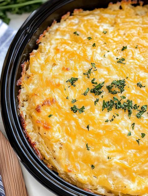 Slow Cooker Cracker Barrel CopyCat Hashbrown Casserole Copycat Hashbrown Casserole, Crockpot Cheesy Hashbrowns, Crockpot Hashbrown Casserole, Cracker Barrel Copycat, Cracker Barrel Hashbrown Casserole, Cheesy Hashbrown Casserole, Slow Cooker Casserole, Hashbrown Casserole, Crockpot Casserole