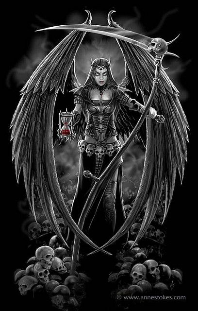 Grim Reaper Images, Female Grim Reaper, Anne Stokes Art, Don't Fear The Reaper, Grim Reaper Tattoo, Reaper Tattoo, Grim Reaper Art, Anne Stokes, Dark Angels