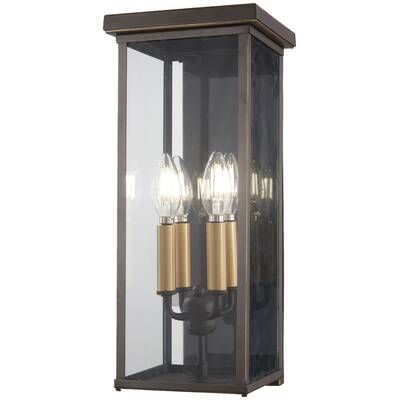 Gracie Oaks Maultsby 5-Light Outdoor Wall Lantern | Wayfair Outdoor Wall Light Fixtures, Modern Outdoor Wall Lighting, Wall Mount Lantern, Exterior Light Fixtures, Minka Lavery, Gold Highlights, Outdoor Wall Lantern, Outdoor Light, Wall Lantern