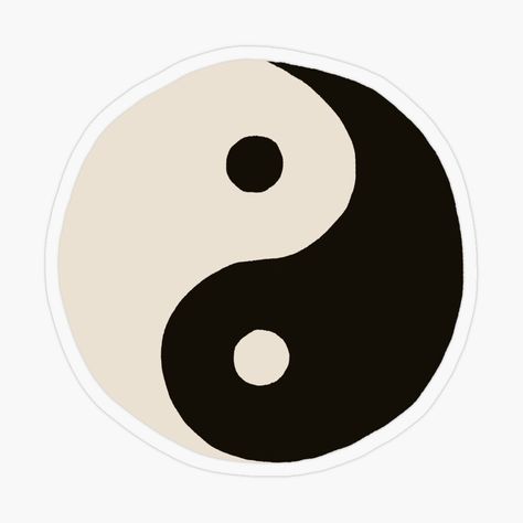 Get my art printed on awesome products. Support me at Redbubble #RBandME: https://www.redbubble.com/i/sticker/Yin-and-Yang-Black-and-Beige-by-meandthemoon/137357863.O9UDB?asc=u Yin Yang Sticker, Plastic Stickers, Ying Yang, Yin Yang, Sticker Art, Sticker Design, Vinyl Sticker, How To Draw Hands, Art Prints