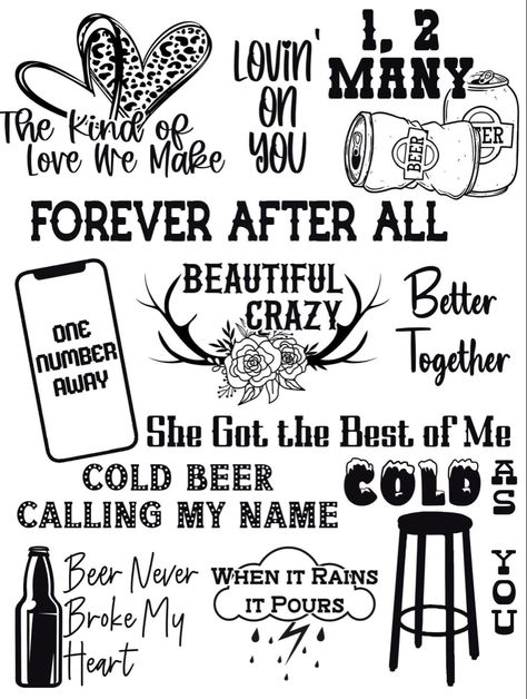 Country Lyric Tattoos, Country Music Tattoos, Luke Combs Lyrics, Country Lyrics Shirts, Country Concert Shirts, Cricut Projects Easy, Country Tattoos, Country Song Quotes, Concert Ideas