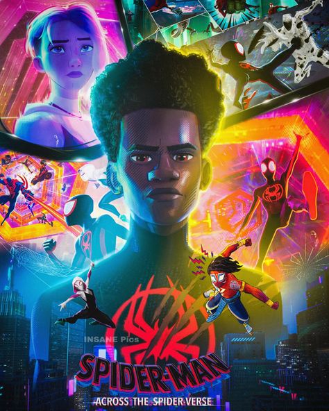 Spider man new movie poster Across The Spider Verse Poster, Spider Verse Poster, Avengers Cartoon, Spider Man Across The Spider Verse, Ultimate Marvel, Spaider Man, Across The Spider Verse, Black Spiderman, Marvel Characters Art