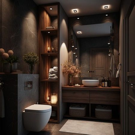 Beautiful and Cozy Bathroom - Brown and Cream Bathroom Ideas Cream Bathroom Ideas, Brown Tile Bathroom, Design Interior Baie, Spa Bathrooms, Small Bathroom Cabinets, Luxury Spa Bathroom, Spa Aesthetic, Man Bathroom, Bathrooms Decor