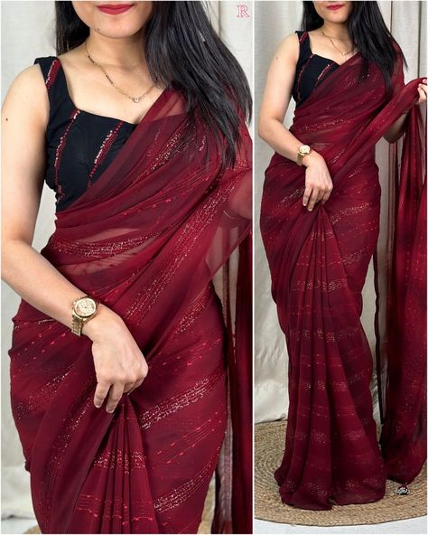 🌷Saree Collection🌷 𝐆𝐞𝐨𝐫𝐠𝐞𝐭𝐭𝐞 𝐒𝐩𝐫𝐚𝐲 𝐏𝐫𝐢𝐧𝐭 𝐒𝐚𝐫𝐞𝐞 𝐖𝐢𝐭𝐡 𝐈𝐧 𝐁𝐮𝐢𝐥𝐭 𝐅𝐮𝐫𝐫 𝐚𝐧𝐝 𝐓𝐡𝐫𝐞𝐚𝐝 𝐖𝐨𝐫𝐤🍃 * Saree Saree fabric : georgette Saree work : Spray print Saree length : 5.5 meter Blouse(Unstitch) Blouse Fabric : Blooming Georgette Blouse Length : 0.80 MTR 𝐑𝐚𝐭𝐞 : 𝟐𝟓𝟓𝟎/- . To Join What's Up Group-https://chat.whatsapp.com/LNBy1EGpoy90IPNPTvIiDv . 𝐑𝐞𝐬𝐞𝐥𝐥𝐞𝐫 𝐩𝐥𝐞𝐚𝐬𝐞 𝐜𝐨𝐧𝐭𝐚𝐜𝐭 𝐭𝐡𝐢𝐬 𝐍𝐮𝐦𝐛𝐞𝐫 - 𝟗𝟔𝟏𝟏𝟏𝟑𝟒𝟒𝟎𝟎 . CLICK HERE TO ORDER 👇 Visit our website - https://www.griiham.in/products/georgette-spray-print-saree-with-... New Dress Design Indian, Thread Work Saree, Long Skirt And Top, Silk Kurti Designs, Spray Print, Saree Blouse Styles, Saree Georgette, Simple Saree Designs, Dusty Blue Bridesmaid Dresses