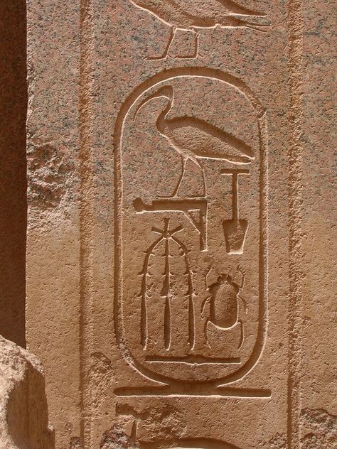 Karnak Egypt, Temple Of Karnak, Egyptian Cartouche, Thutmose Iii, Modern Egypt, Ancient Writing, Ancient Egyptian Symbols, Egyptian Temple, Old Egypt