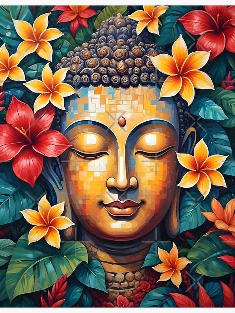 "Colorful Vibrant Abstract Buddha Modern Pixel Art" Poster for Sale by Dev-Ang | Redbubble Canvas Buddha Paintings, Buddha Pop Art Paintings, Canvas Painting Of Buddha, Colorful Buddha Painting, Buddha Painting Canvas Modern, Buddha Modern Art, Pixel Art Poster, Abstract Buddha, Buddha Wall Art