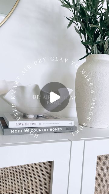 Large Air Dry Clay Projects, Air Clay Bowl, Air Clay Vase, Air Dry Clay Videos, Diy Air Clay, Clay Bowls Diy, Air Clay Crafts, Diy Clay Bowl, Air Dry Clay Bowl