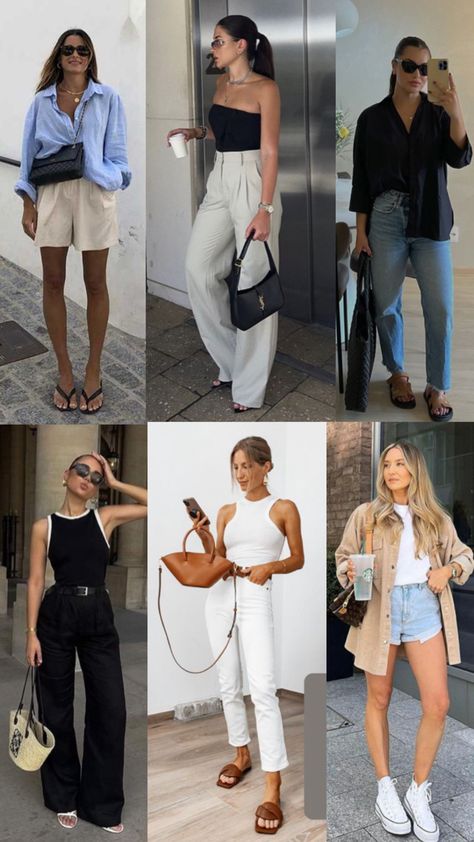 Cool mom style, spring 2024, summer 2024, neutral aesthetic, neutral vibes Classy Casual Style, Cool Mom Style, Las Vegas Outfit, Outfit Verano, Elevated Fashion, Elevated Casual, Spring Outfit Ideas, Vegas Outfit, Cool Mom