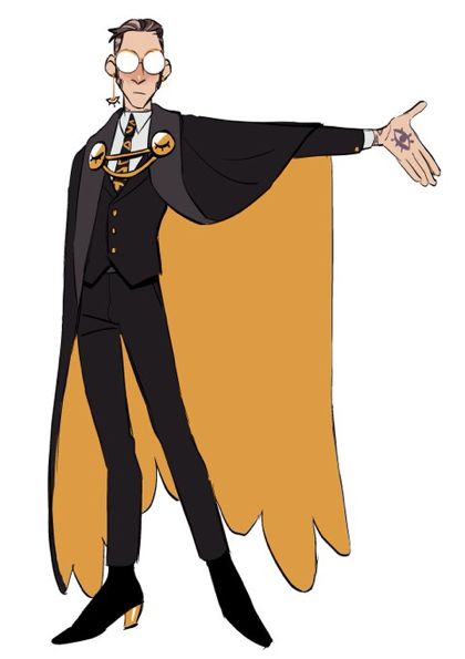 Billowing Cape Reference, Tailcoat Character Design, Caped Character Design, Anime Cape Reference, Wizard Outfit Drawing, Flowing Cape Drawing Reference, Formal Character Design, Angular Character Design, Ring Master Character Design