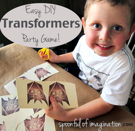 Such an easy #Transfomers party game that you can make in just a few minutes! Transformers Party Games, Rescue Bots Party, Rescue Bots Birthday, Transformers Party, Party Game Ideas, Transformers Birthday Parties, Transformers Birthday, Transformer Party, Transformer Birthday