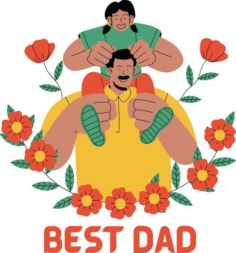 Daughter With Dad . Father Love Daughter . Father's Day. Vector illustration Fathers Day Illustration, Dad Illustration, Father's Day Illustration, Love Daughter, Father Love, Day Illustration, Vector Infographic, 2025 Calendar, Infographic Templates