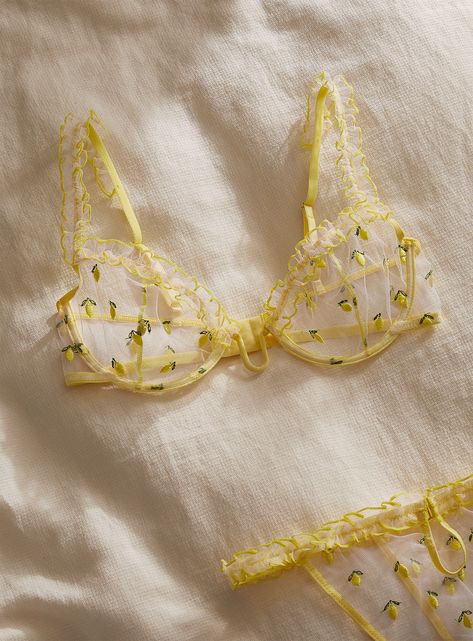 Yellow Lingerie Aesthetic, Matching Undies, Lingerie Aesthetic, Yellow Lingerie, Yellow Bra, Lingerie Inspiration, Cute Pajama Sets, Pretty Lingerie, Bra And Panty Sets