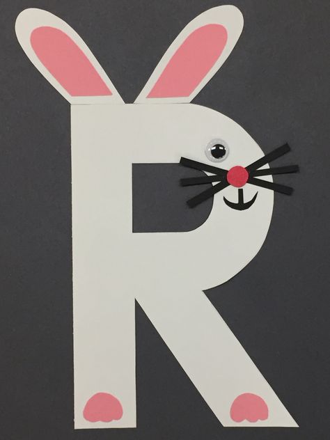 R is for rabbit R For Rabbit Craft, R Is For, Letter R Activities For Preschool, Letter R Crafts For Preschoolers, Letter R Template, Letter R Craft, R Is For Rabbit, Letters Notebook, Rabbit Template