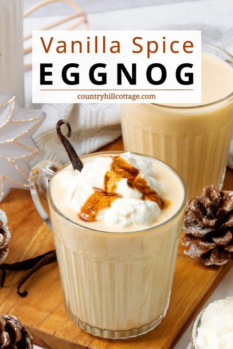 Vitamix Eggnog Recipe, Vanilla Eggnog Recipe, Eggnog Mix Recipe, Vanilla Spice Eggnog Recipe, Warm Eggnog Recipe, Eggnog Treats, Non Alcoholic Eggnog Recipe, Eggnog Recipe Spiked, Seasonal Recipes Fall