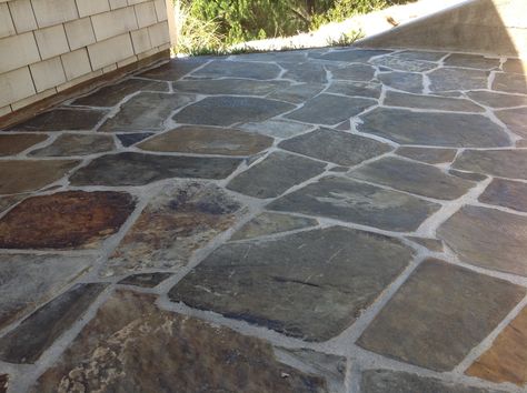 Office Flooring, Slate Patio, Slate Tile Floor, Flagstone Patio, California Garden, Patio Tiles, Slate Flooring, Patio Flooring, Slate Stone