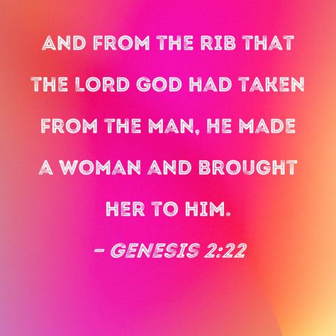 bible verses ||faith quotes Ribs Quotes, Genesis 2, Lord God, Bible Quotes Prayer, God Loves You, Christian Faith, Faith Quotes, Happy Quotes, In The Garden