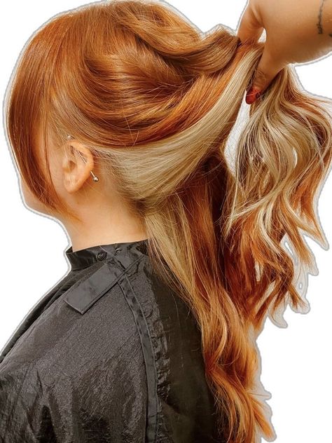 Ginger Blonde Hair, Venus Of Willendorf, Red Blonde Hair, Hair Color Underneath, Peekaboo Hair, Ginger Hair Color, Hair Braiding, Hair Braids, Tone Hair