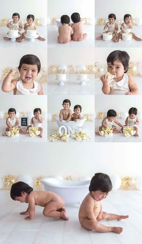 1st Birthday Photoshoot For Twins, Twins Cake Smash Photoshoot, Twins 2nd Birthday Photoshoot, Twin 1st Birthday Photoshoot, 1 Year Twins Photo Shoot, Twins First Birthday Photoshoot, Twin Birthday Pictures, Twin Baby Birthday, Twin Cake Smash