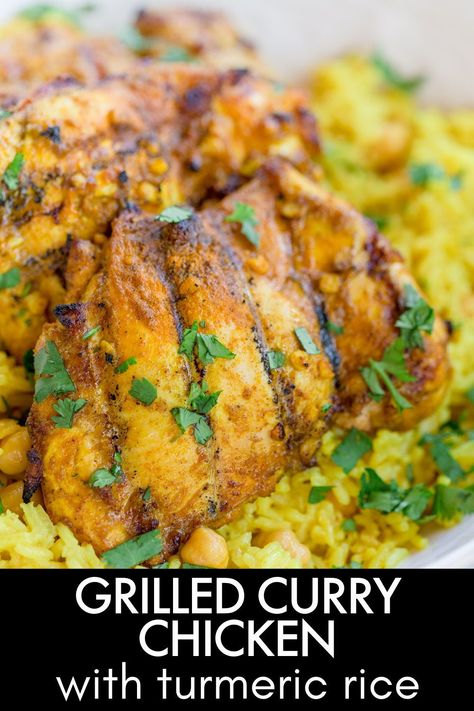 Coconut Turmeric Rice, Curry Chicken Marinade, Recipes With Turmeric, Curry Chicken Thighs, Chicken Breast Curry, Curry Chicken And Rice, Turmeric Rice, Mango Curry, Turmeric Recipes