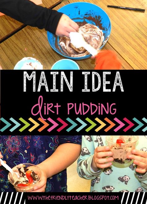 Main Idea Second Grade, Main Idea Lessons, Main Idea Activities, Reading Main Idea, Teaching Main Idea, Dirt Pudding, Literacy Specialist, Reading Activity, Classroom Transformation