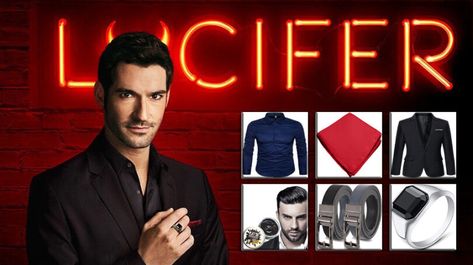 LUCIFER MORNINGSTAR COSTUME FROM LUCIFER Lucifer Morningstar Costume, Lucifer Halloween Costume, Fairy Tale Costumes, Costume Guide, Chloe Decker, Black Eyeshadow, Beautiful Eye Makeup, Tom Ellis, Black Dress Shoes