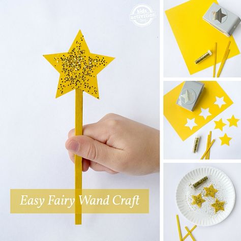 Tongkat Peri, Star Wand Diy, Fairy Wand Craft, Wizard Crafts, Magic Wand Craft, Playing Preschool, Wand Craft, Waldorf Kindergarten, Fairy Tale Crafts