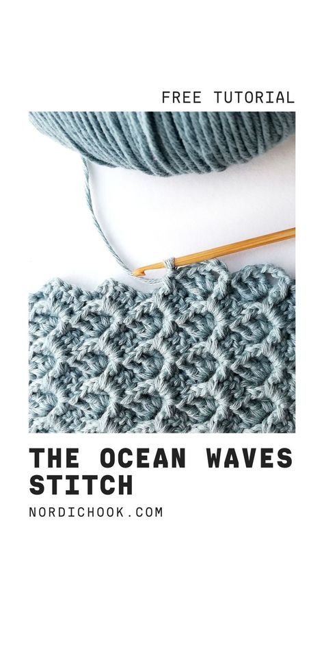 Waves Crochet, Crochet Stitch Tutorial, Stitch Tutorial, Crochet Design Pattern, Haken Baby, Stitch Crochet, Crochet Stitches Tutorial, Crochet Stitches Patterns, Diy Crochet Projects