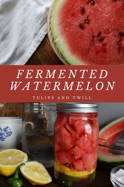 Fermented Watermelon, Pickled Watermelon Rind Recipe, Watermelon Rind Recipes, Pickled Watermelon, Fermented Fruit, Watermelon Recipe, Pickled Fruit, Pickled Watermelon Rind, Watermelon Pickles