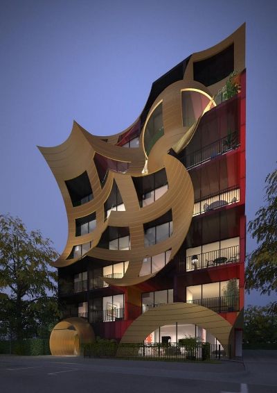 Orbis Apartments by ARM Architecture - Australia متحف فني, Unusual Buildings, Apartment Architecture, Interesting Buildings, Amazing Buildings, Unique Buildings, Unique Architecture, Naha, Futuristic Architecture