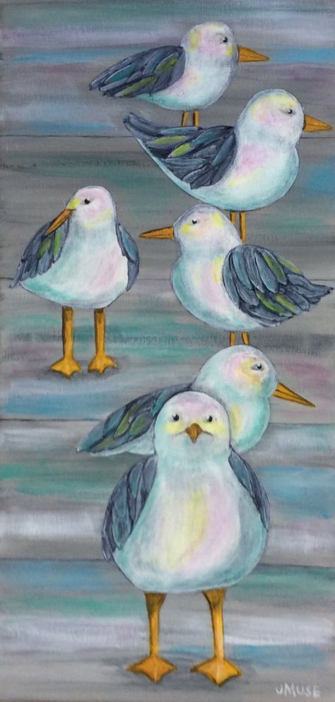 Amazing Paintings, Sea Birds, Beach Painting, Mini Paintings, Painting & Drawing, Art Decor, Acrylic Painting, Original Art, Birds