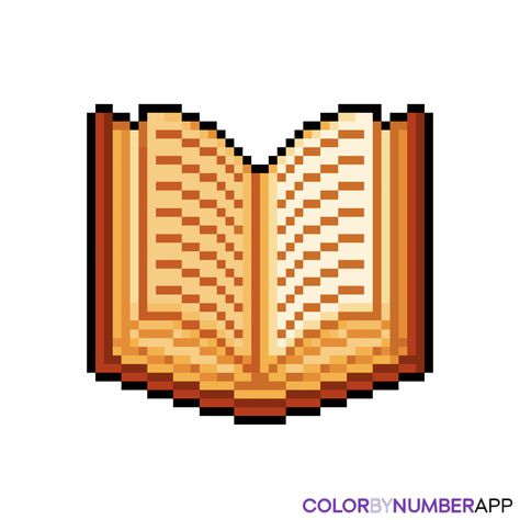 Book Pixel Icon, Pixel Book Gif, Book Pixel Art, Pixel Book, Perler Pattern, Pixel Characters, Powerpoint Games, Pixel Art Tutorial, Game Png