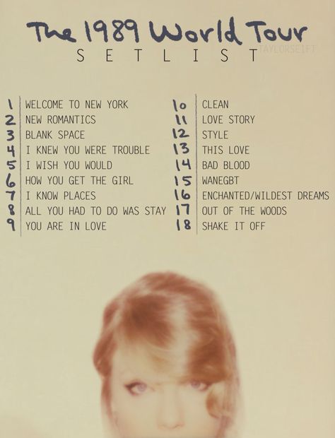 1989 world tour taylor Swifts song list Taylor Swift Songs List, Taylor Swift Lyrics 1989, All Taylor Swift Songs, Songs Taylor Swift, 1989 Aesthetic, Film Portraits, 1989 Taylor Swift, 1989 World Tour, The 1989 World Tour