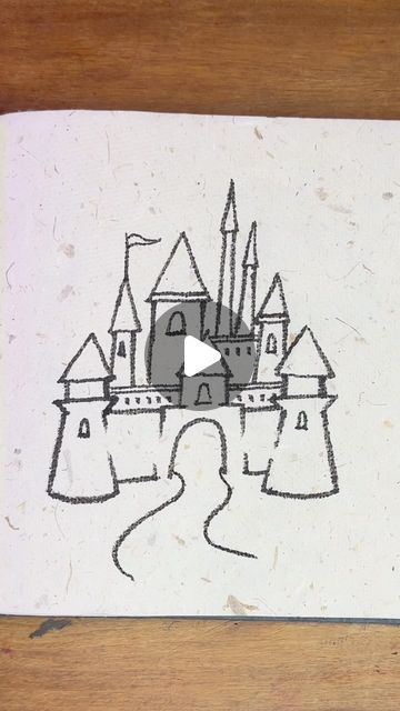 How To Draw A Castle, Simple Castle Drawing, Simple Castle, Harrison Howard, Crafts Drawing, Castle Drawing, Castle Background, Artistic Ideas, Art Sketches Doodles