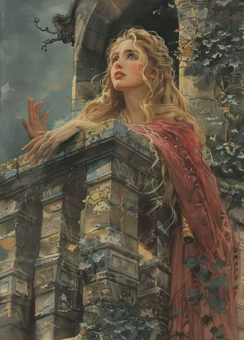 Medieval Princess, Romance Art, Fairytale Art, Fantasy Book, Romantic Art, Fantasy Aesthetic, Ethereal Art, Dreamy Art, Art Inspiration Drawing