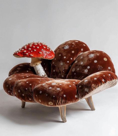 Mushroom Furniture, Mushroom Chair, Weird Furniture, Frog House, Fantasy Furniture, Dream Furniture, Cute Bedroom Decor, Mushroom Decor, Funky Furniture