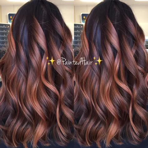 Rosé Hair, Balayage Hair Rose, Rose Gold Hair Brunette, Fall Hair Color For Brunettes, Red Highlights, Brunette Balayage Hair, Balayage Hair Blonde, Hair Color Highlights, Waiting List