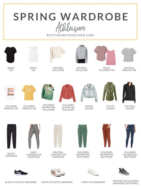 Leisure Capsule Wardrobe, Spring 2024 Athleisure, Athleisure Spring Outfits 2024, Athleisure Wardrobe Capsule, Casual Spring Capsule Wardrobe 2024, Cute Athleisure Outfits Spring, Casual Travel Capsule Wardrobe, Athleisure Capsule Wardrobe 2024, Athleisure Capsule Wardrobe 2023