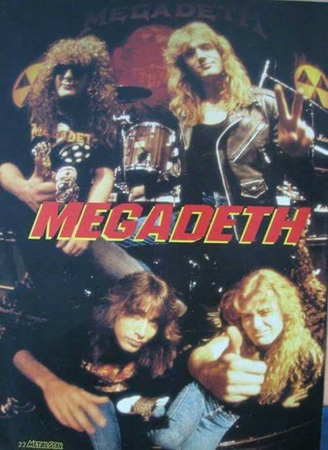 Megadeth Acid Bath Poster, Megadeth Wallpapers, Megadeth Poster, Vic Rattlehead, David Ellefson, Rock Band Posters, Posters For My Room, Posters To Print, Dave Mustaine