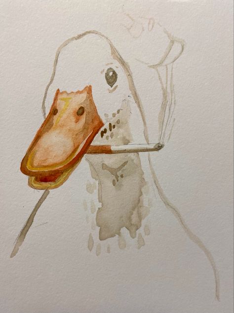 Funny Animal Watercolor Paintings, Sketchbook Art Inspiration Animals, Watercolor Art Animals Easy, Edgy Watercolor Paintings, Easy Animal Paintings For Beginners, Watercolour Animals Easy, Funny Watercolor Paintings, Watercolor Art Cute, Simple Watercolor Paintings