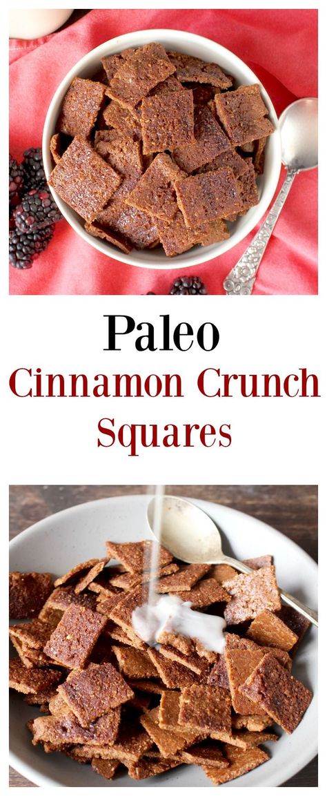 Paleo Cereal Recipe, Paleo Cereal, Cinnamon Crunch, Sunflower Butter, Paleo Recipes Breakfast, Healthy Version, Paleo Baking, Cinnamon Butter, Flax Egg