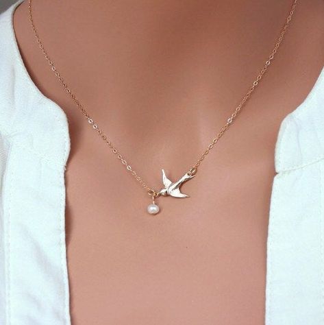 Excited to share this item from my #etsy shop: Gold Bird Necklace - West Flying Sparrow Necklace - Flying Bird Necklace -Bird Necklace in Gold Filled - Gift for grand daughter Flying Sparrow, Sparrow Necklace, Dove Necklace, Goddaughter Gifts, Dove Bird, Grand Daughter, Ribbon Gift, First Communion Gifts, Flying Bird