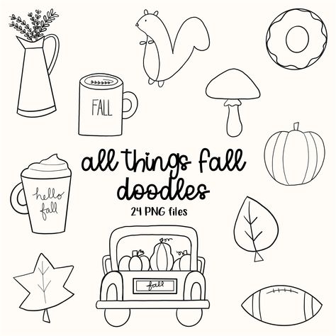 Traceable Fall Drawings, Easy Fall Doodles For Beginners, White Board Fall Ideas, Cute Easy Fall Drawings, Easy Fall Sketches, Fall Doodles Autumn Simple, September Doodles Easy, Simple Fall Doodles, Easy Fall Drawings Simple