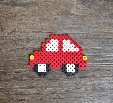 Perler Beads Red Car Car Hama Beads, Hama Beads Car, Car Perler Bead Pattern, Perler Beads Car, Car Perler Beads, Bead Templates, Hamma Beads Ideas, Easy Perler Bead Patterns, Melty Bead Patterns