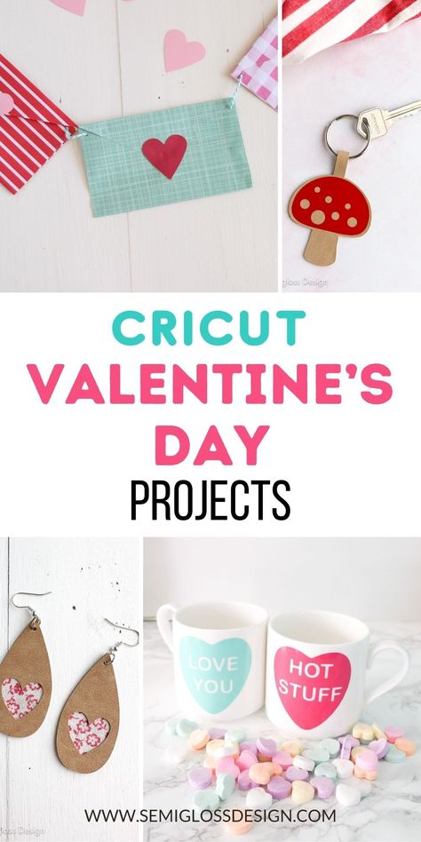 These Cricut ideas for Valentine's Day will get you ready for the holiday in no time. Find fun ideas for home decor and gifts. Cricut Vinyl Projects Valentines Day, Cricket Valentines Ideas, Cricut Projects Valentines Day Ideas, Cricut Valentines Projects Kids School, Diy Cricut Valentines Projects, Cricut Valentines Projects To Sell, Valentines Day Cricut Ideas, Valentines Day Cricut Projects To Sell, Valentine’s Day Cricut Ideas